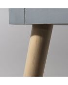 Table de chevet 1 tiroir Lorenzo gris - 40x30x57 cm